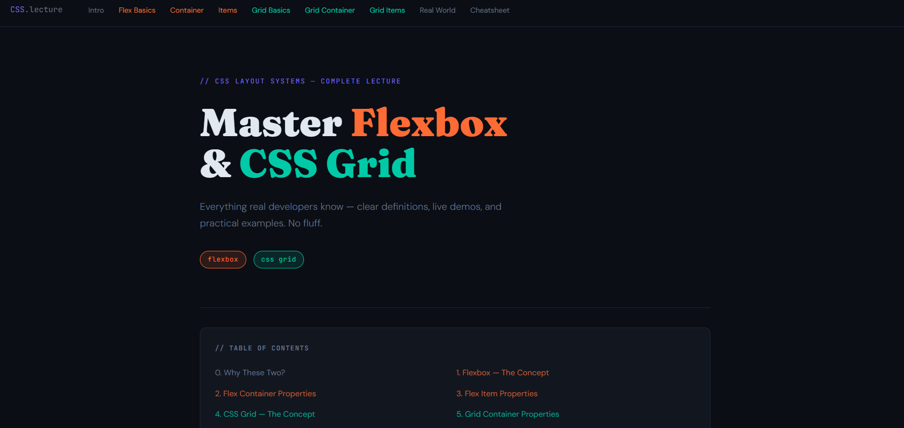 Flexbox and Grid mastery project preview
